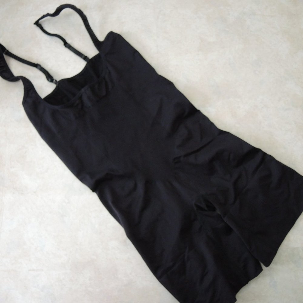 Rhonda Shear "Wear Your Own Bra" Shaping Bodysuit Black Sz M Style 9822